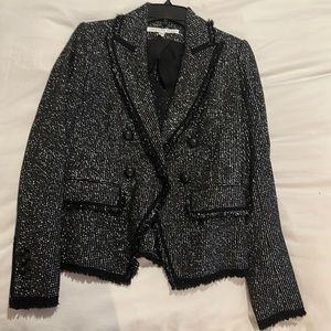 Veronica Beard Dickey Blazer with black and silver detail size 2